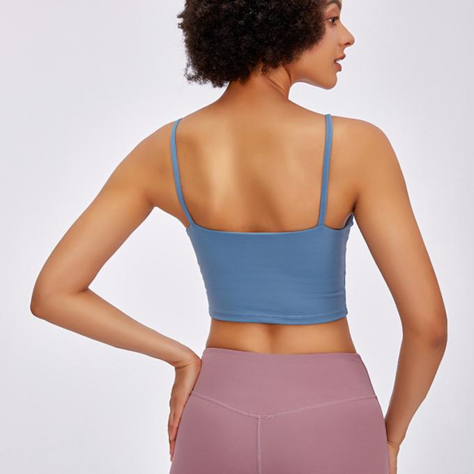 Saling quente Wirefree acolchoou das mulheres de alta qualidade de corrida do sutiã do esporte da ioga da cabeçada da forma do exercício do Gym do apoio médio as camisetas de alças