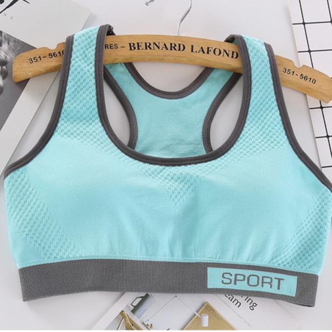 Camiseta de alças contínua à prova de choque de corrida da Rápido-secagem de Wicking do roupa interior da aptidão das mulheres do sutiã dos esportes da forma da cor de Macaron
