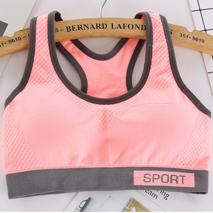 Camiseta de alças contínua à prova de choque de corrida da Rápido-secagem de Wicking do roupa interior da aptidão das mulheres do sutiã dos esportes da forma da cor de Macaron