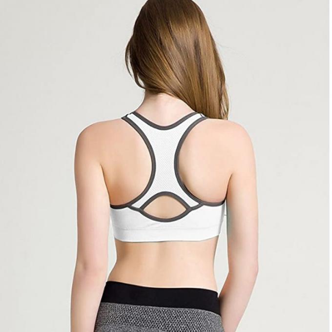 Camiseta de alças contínua à prova de choque de corrida da Rápido-secagem de Wicking do roupa interior da aptidão das mulheres do sutiã dos esportes da forma da cor de Macaron