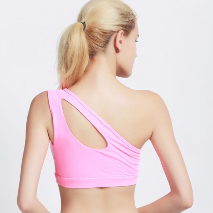 A forma ostenta o sutiã contínuo à prova de choque de corrida da camiseta de alças da ioga da Rápido-secagem de Wicking do roupa interior da aptidão das mulheres