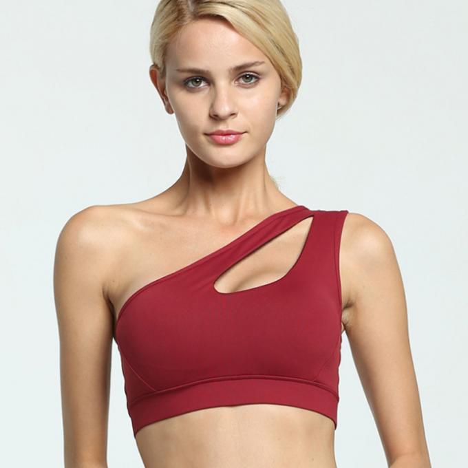 A forma ostenta o sutiã contínuo à prova de choque de corrida da camiseta de alças da ioga da Rápido-secagem de Wicking do roupa interior da aptidão das mulheres