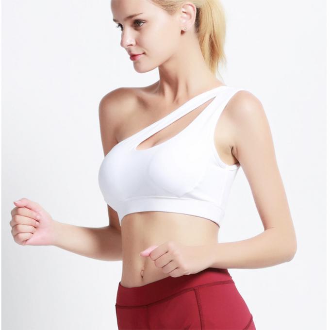 A forma ostenta o sutiã contínuo à prova de choque de corrida da camiseta de alças da ioga da Rápido-secagem de Wicking do roupa interior da aptidão das mulheres