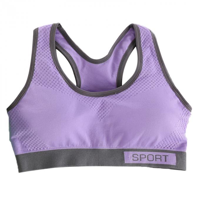 Do sutiã de alto impacto à prova de choque dos esportes da aptidão do sutiã dos esportes da forma da cor de Macaron aptidão superior de corrida