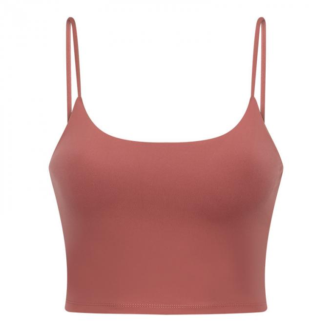 A caixa fêmea da veste da ioga do sutiã dos esportes das mulheres populares acolchoa a parte superior à prova de choque da colheita da ioga da veste da aptidão do roupa interior dos esportes