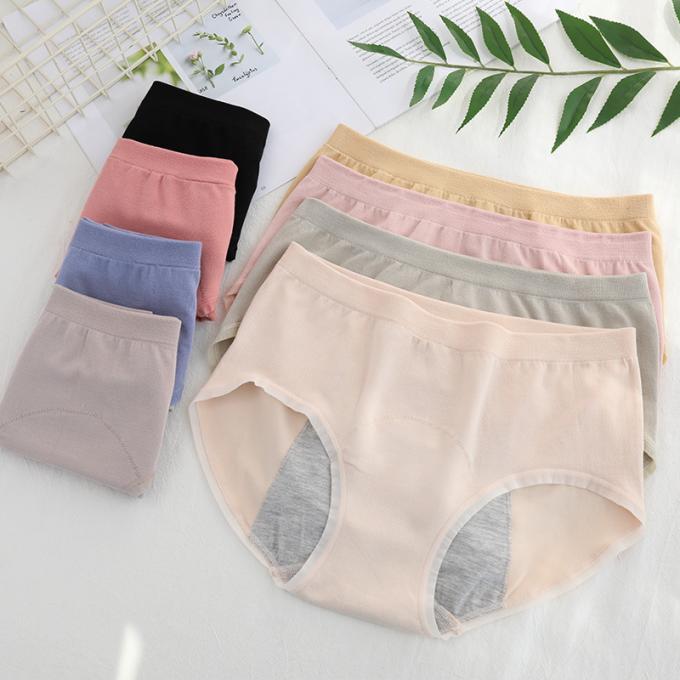 Cuecas fêmea de alta qualidade do roupa interior da cuecas menstrual portal íntimo por atacado da prova do escape dos biquinis do Alto-corte da cuecas do período