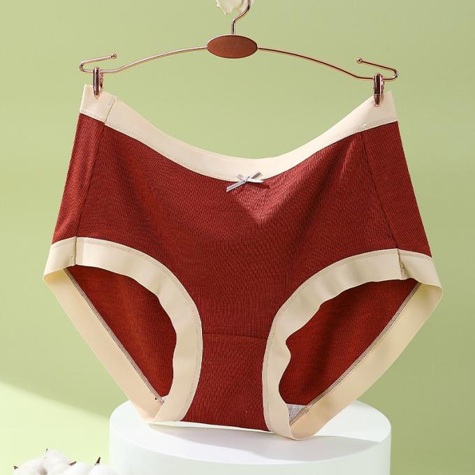 O algodão médio de Traceless da cintura da menina por atacado respirável mais o roupa interior do tamanho 3 camadas escapa a cuecas das mulheres da prova