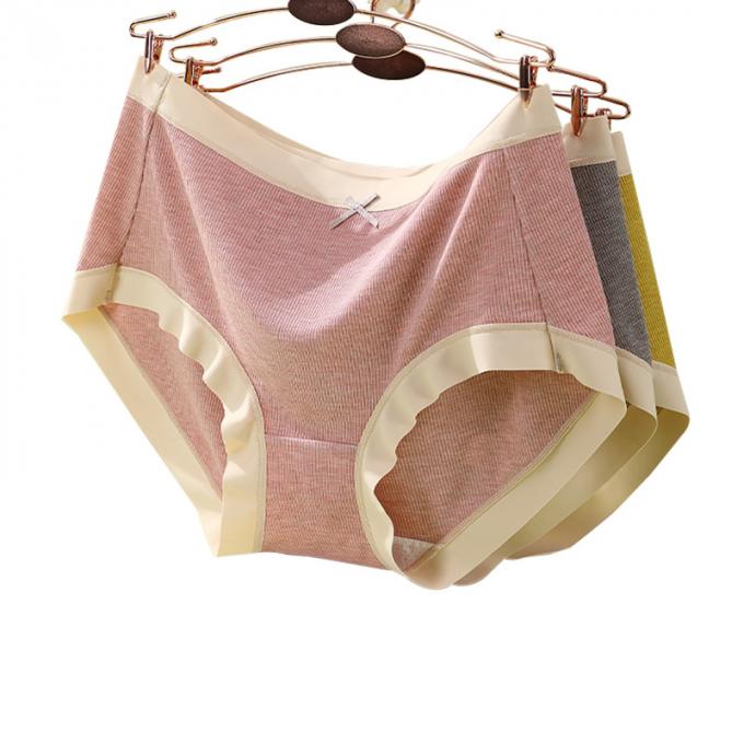 O algodão médio de Traceless da cintura da menina por atacado respirável mais o roupa interior do tamanho 3 camadas escapa a cuecas das mulheres da prova