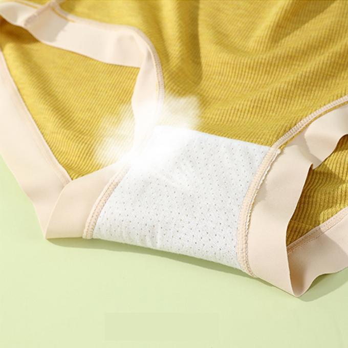 O algodão médio de Traceless da cintura da menina por atacado respirável mais o roupa interior do tamanho 3 camadas escapa a cuecas das mulheres da prova