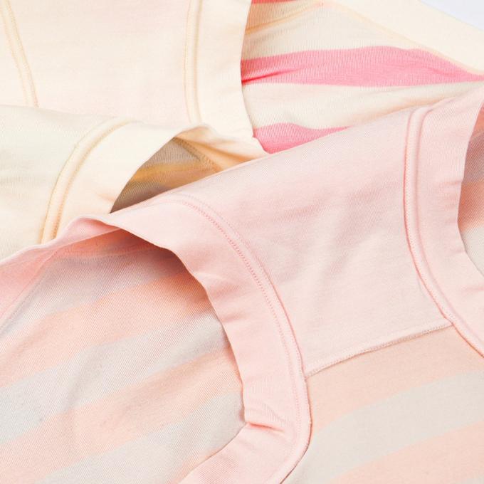 Cuecas listrada modal por atacado para respirável confortável do estilo japonês das senhoras mais o roupa interior das mulheres do tamanho