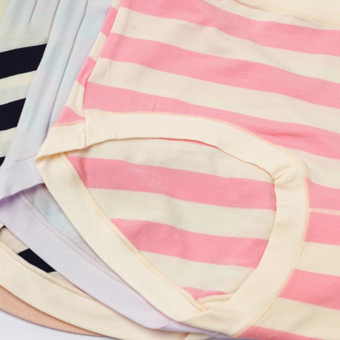 Cuecas listrada modal por atacado para respirável confortável do estilo japonês das senhoras mais o roupa interior das mulheres do tamanho