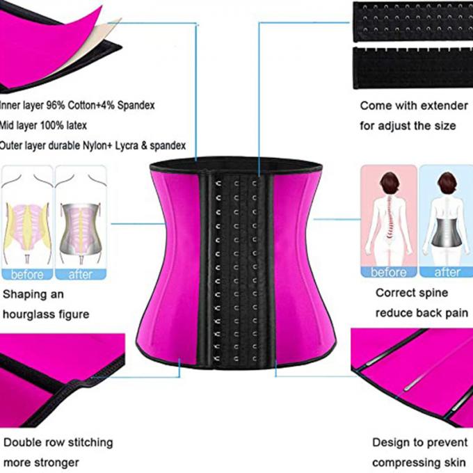 Shaper por atacado do corpo da ampulheta dos espartilhos da cintura do esporte do látex de Underbust das mulheres mais o presente do tamanho para cintura da cintura da mamã
