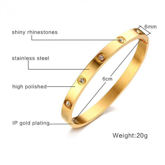Das pulseira de aço inoxidável das pulseira e do anel das senhoras das pulseira luxuosas do encanto o ouro da mulher chapeou