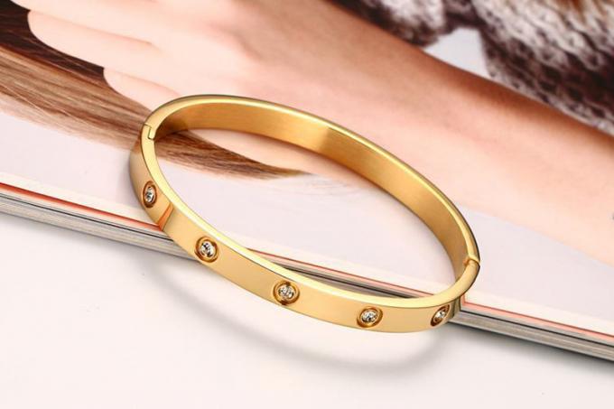 Das mulheres C-abertas do bracelete da pulseira de Hotselling Diamond Women pulseira de aço inoxidável dos braceletes do encanto