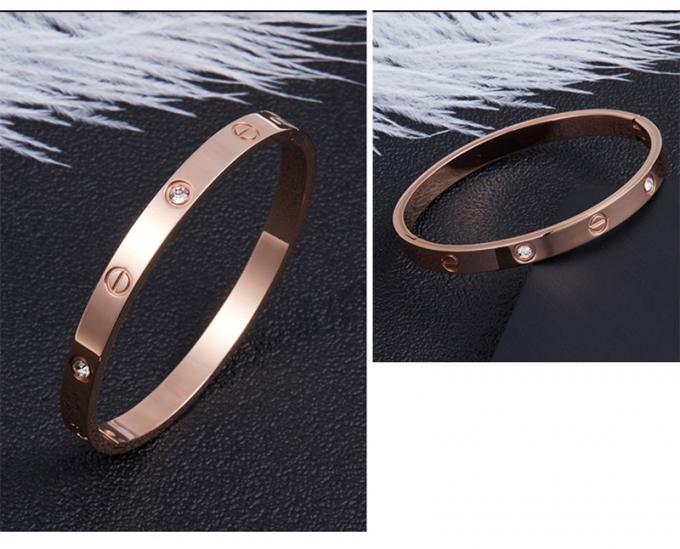 Das pulseira de aço inoxidável das pulseira e do anel das senhoras das pulseira luxuosas do encanto o ouro da mulher chapeou
