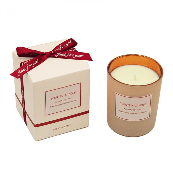 Vela Scented da cera sem fumaça Eco-amigável por atacado da cera da soja da aromaterapia com a caixa de presente da tampa para o aniversário Valentine Day Weddings