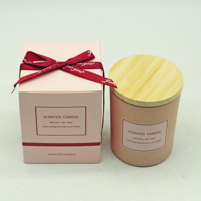 Vela Scented da cera sem fumaça Eco-amigável por atacado da cera da soja da aromaterapia com a caixa de presente da tampa para o aniversário Valentine Day Weddings