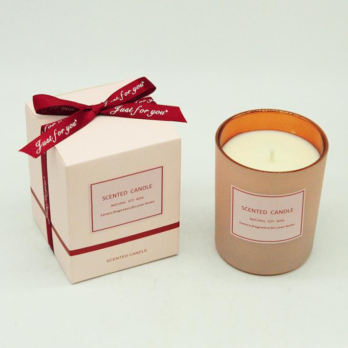 Vela Scented da cera sem fumaça Eco-amigável por atacado da cera da soja da aromaterapia com a caixa de presente da tampa para o aniversário Valentine Day Weddings