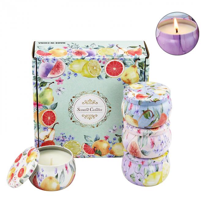 A duração sem fumaça Eco-amigável de Rose Jasmine Scent Mother Day Birthday Valentine Weddings Soy Candle Long Scented Tin Candles