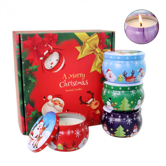 A duração sem fumaça Eco-amigável de Rose Jasmine Scent Mother Day Birthday Valentine Weddings Soy Candle Long Scented Tin Candles