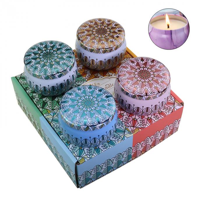 A duração sem fumaça Eco-amigável de Rose Jasmine Scent Mother Day Birthday Valentine Weddings Soy Candle Long Scented Tin Candles