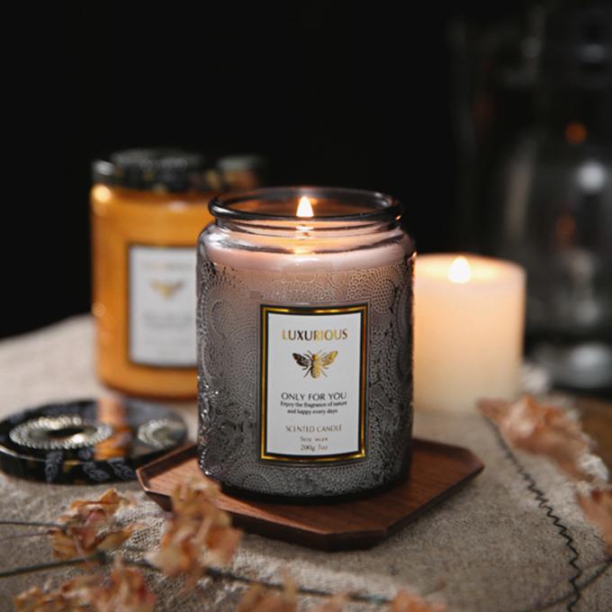 Velas Scented superiores de relaxamento altamente Scented duradouros do vidro durável sem fumaça Eco-amigável luxuoso
