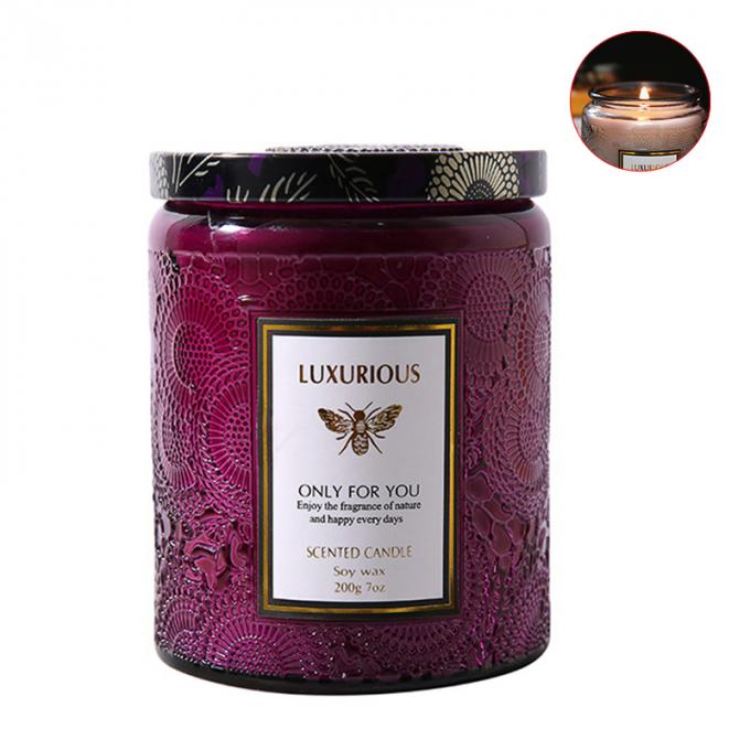 Velas Scented superiores de relaxamento altamente Scented duradouros do vidro durável sem fumaça Eco-amigável luxuoso