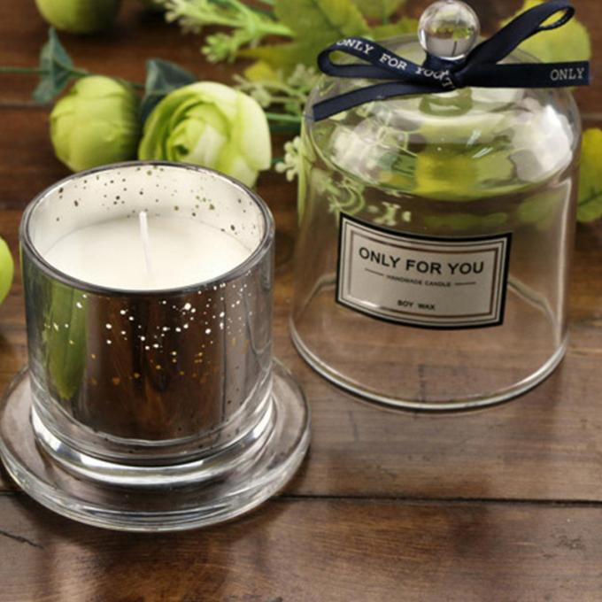 o óleo essencial luxuoso azul de vidro durável sem fumaça Eco-amigável de Bell de vento Scented velas no frasco de vidro