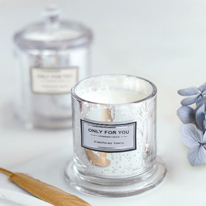o óleo essencial luxuoso azul de vidro durável sem fumaça Eco-amigável de Bell de vento Scented velas no frasco de vidro