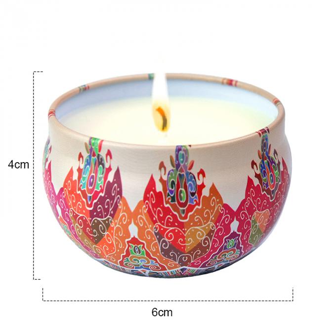 A duração sem fumaça Eco-amigável de Rose Jasmine Scent Mother Day Birthday Valentine Weddings Soy Candle Long Scented Tin Candles