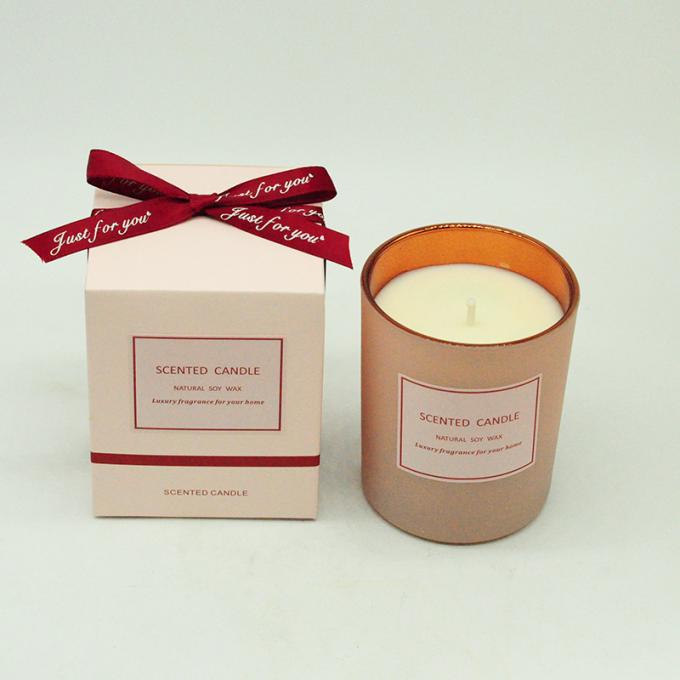 Vela Scented da cera sem fumaça Eco-amigável por atacado da cera da soja da aromaterapia com a caixa de presente da tampa para o aniversário Valentine Day Weddings
