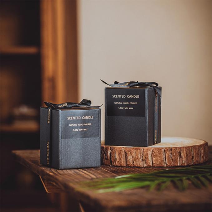 O presente duradouro sem fumaça de Amber Scented Mother Day Birthday Valentine Weddings Soy da madeira ajustou a vela por atacado
