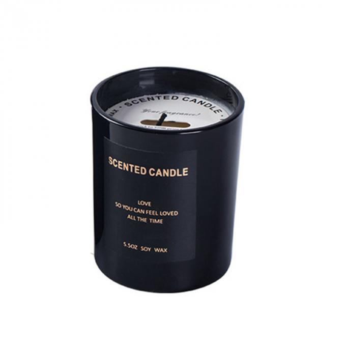 O presente duradouro sem fumaça de Amber Scented Mother Day Birthday Valentine Weddings Soy da madeira ajustou a vela por atacado