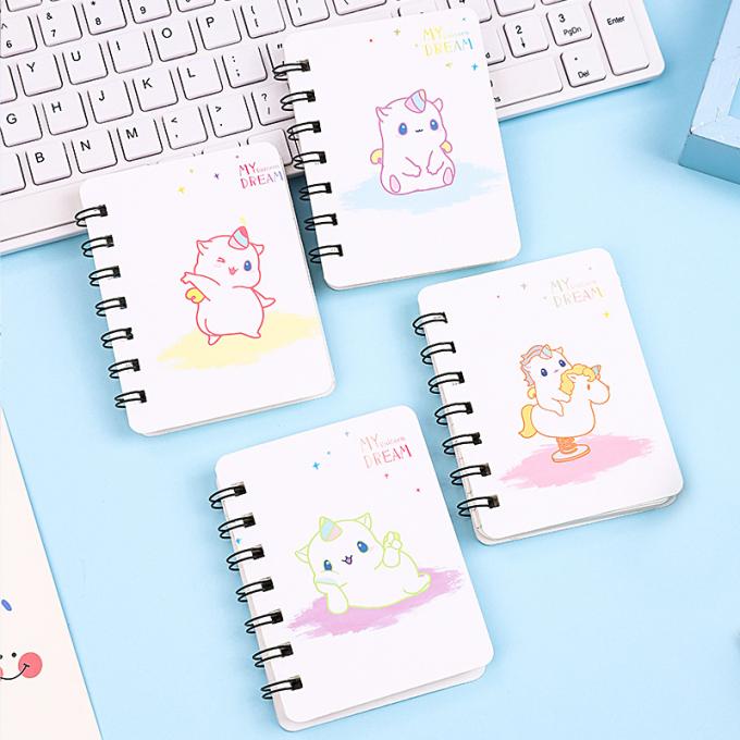 Mini Cartoon Spiral Wirebound Notebook criativo por atacado perfeito para os cadernos espirais do diário customizáveis