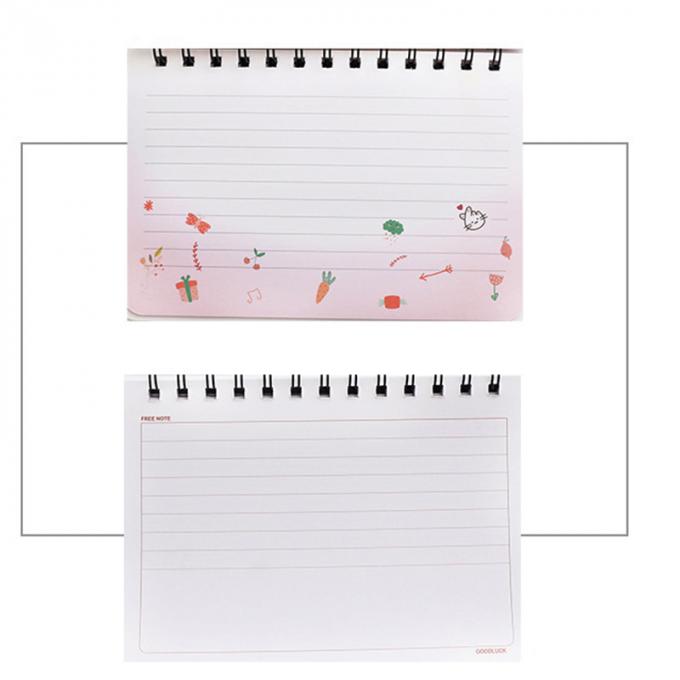 A espiral da programação de Mini Notebook Lovely Stationery Portable do bloco de notas da bobina dos desenhos animados gerencie o caderno