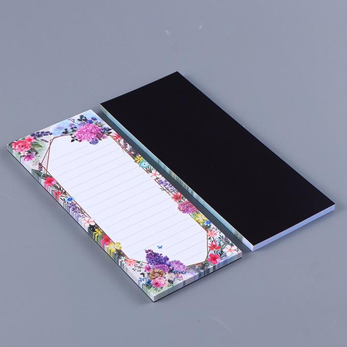 Blocos de notas magnéticos feitos sob encomenda do design floral por atacado para fazer a lista para notas pegajosas do ímã do refrigerador da lista do mantimento