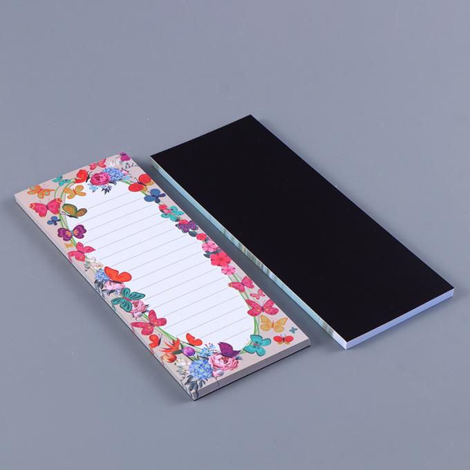 Blocos de notas magnéticos feitos sob encomenda do design floral por atacado para fazer a lista para notas pegajosas do ímã do refrigerador da lista do mantimento