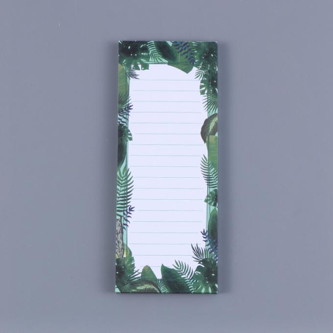 Blocos de notas magnéticos feitos sob encomenda do design floral por atacado para fazer a lista para notas pegajosas do ímã do refrigerador da lista do mantimento