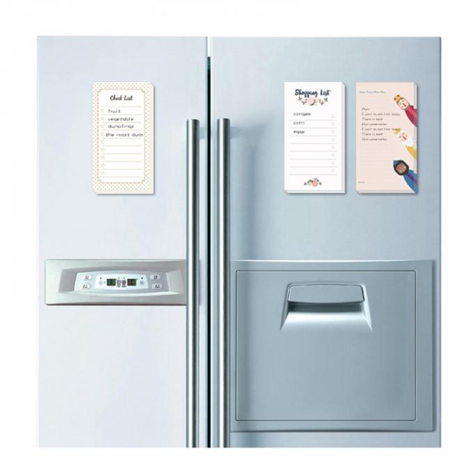 Blocos de notas magnéticos feitos sob encomenda do design floral por atacado para fazer a lista para notas pegajosas do ímã do refrigerador da lista do mantimento