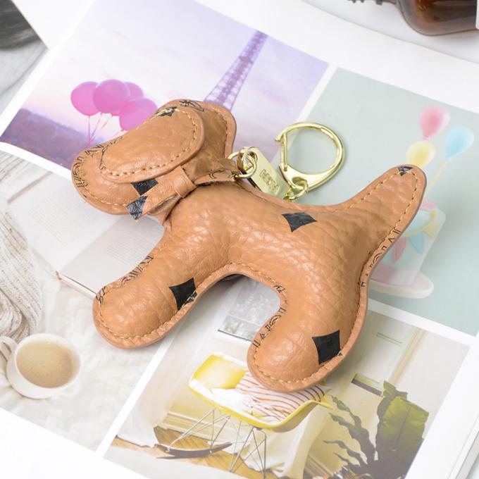 Acessórios de couro por atacado Diamond Bear Keychain Keychains dos ornamento do saco do pendente da corrente chave do cão do urso para mulheres
