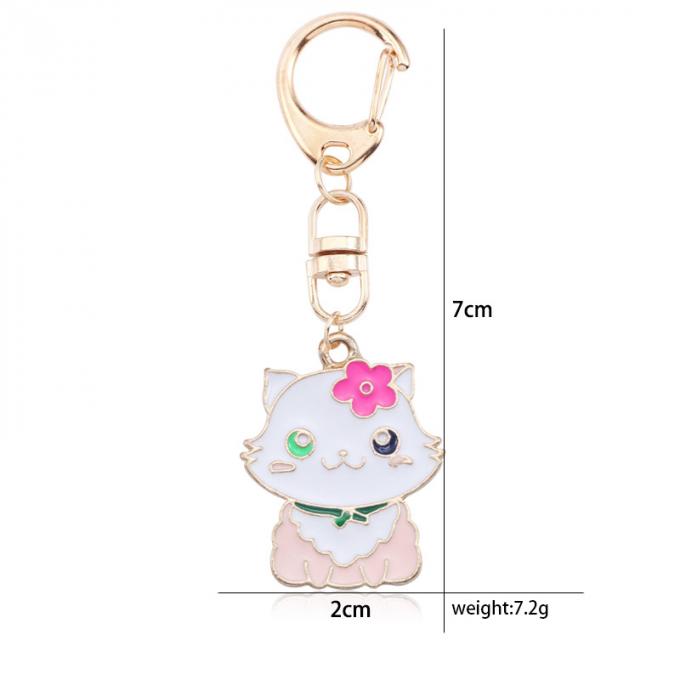 Acessórios chaves por atacado Keyhains de cristal de Diamond Crystal Mermaids Watermelons Moon Car Ring Metal Pendant Women Bag para presentes
