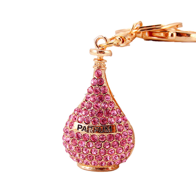 Heart Shaped Key Chain Ornaments 1.3 Inch Wide Crystal Irregular